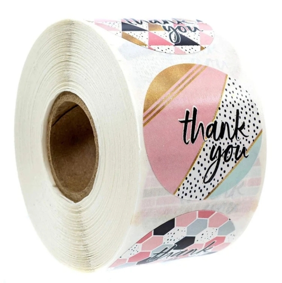 🍁(3/$25) New! 100 piece thank you stickers - Picture 2 of 4